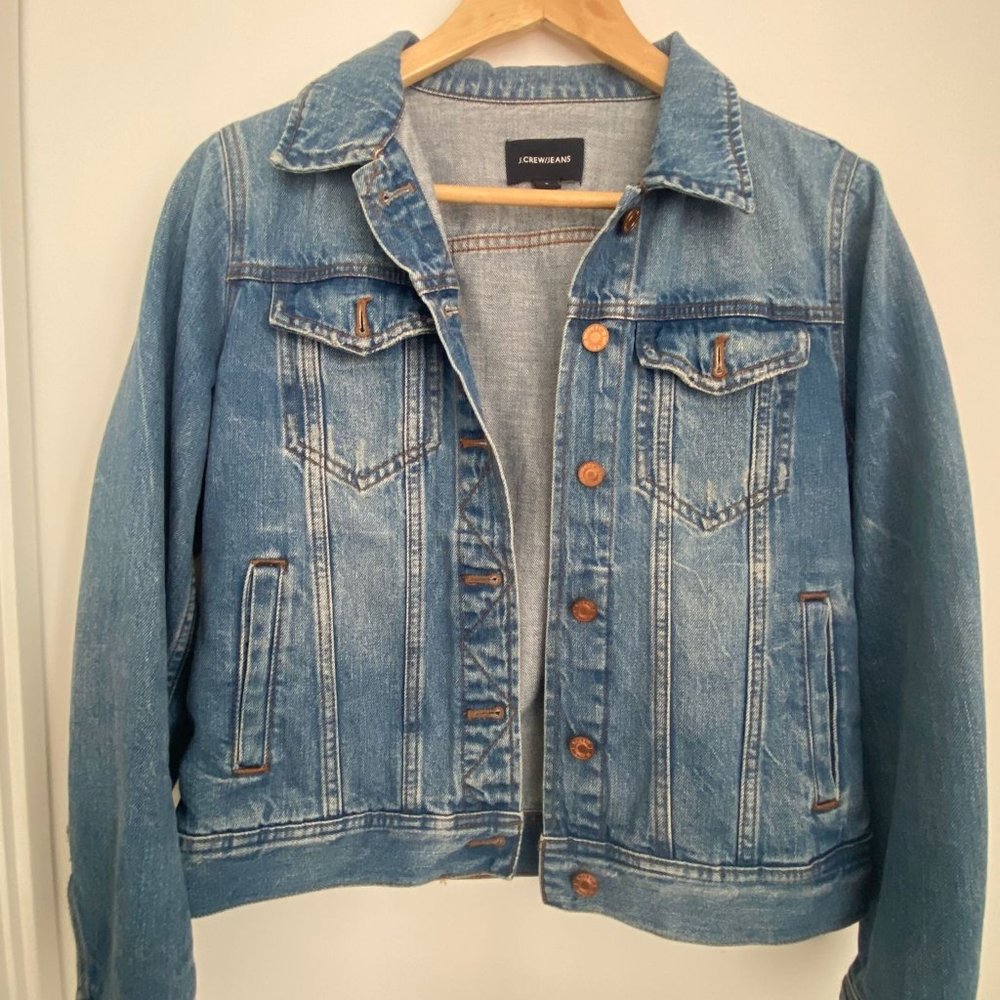 J. Crew classic denim jacket (size small)